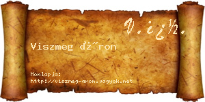 Viszmeg Áron névjegykártya
