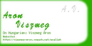 aron viszmeg business card